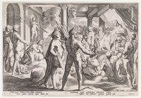 KG 02485
          <br/>
          Metamorfosen: Phaëton vraagt hemelwagen te mennen
          <br/>
          <em>Anoniem NL (16de - 17de eeuw)</em>